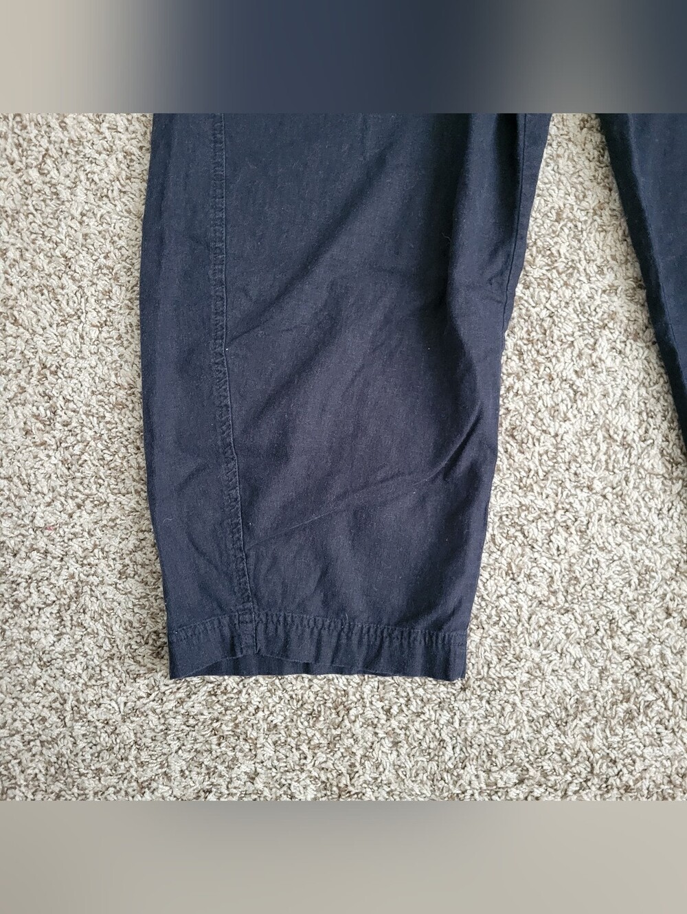 Gap Pants Barrel Leg Linen Black Spring Summer Pant Airy Balloon Tapered Small - Picture 2 of 8